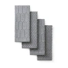Martha Stewart Honeycomb Chambray 4-pc. Kitchen Towel Set In Gray