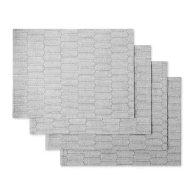 Martha Stewart Honeycomb Modern Farmhouse Reversible Placemat Set In Animal Print