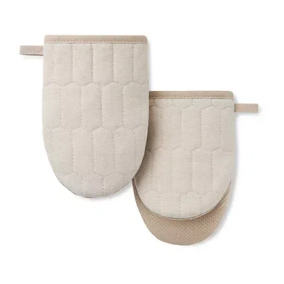 Martha Stewart Honeycomb Quilted 2-pc. Mini Oven Mitt Set In Sand