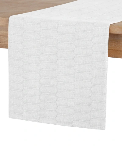 Martha Stewart Honeycomb Table Runner 15" X 72", 1 Pk In White