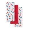 Martha Stewart Ice Pop 3-pc. Kitchen Towel Set In Red