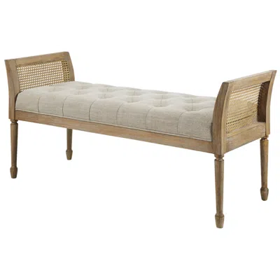 Martha Stewart Isla 48 1/2" Wide Natural Wood Accent Bench In Brown