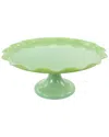 Martha Stewart Jadeite Glass Cake Stand In Green