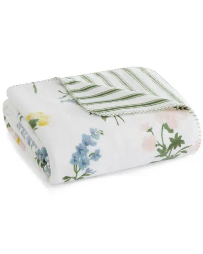 Martha Stewart Josephine Floral Throw In White
