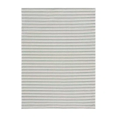 Martha Stewart Juno Stripe Water Resistant Indoor Rectangular Area Rug In Green