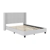 Martha Stewart Kay Upholstered Platform Bed In Gray