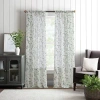 Martha Stewart Kensington Garden Print Rod Pocket Light-filtering Set Of 2 Curtain Panel In Green