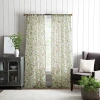 Martha Stewart Kensington Garden Print Rod Pocket Light-filtering Set Of 2 Curtain Panel In Pink