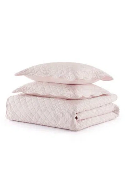Martha Stewart Kingston Quilt Set In Pink