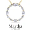 Martha Stewart Lab Grown Diamond Marquise Circle Necklace In 14 Karat Gold, Lab Grown Diamond Necklace For Women In Metallic