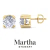 Martha Stewart Lab Grown Diamond Stud Earrings In 14 Karat Gold, Lab Grown Diamond Earrings For Women In Gold