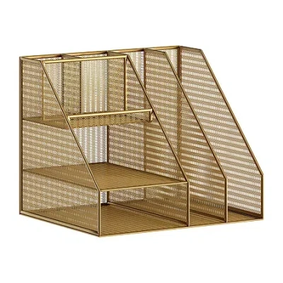 Martha Stewart Large Desktop Organizer In Brown