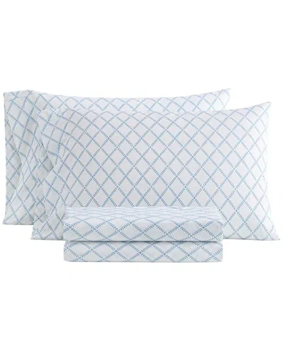 Martha Stewart Leaf Trellis Cotton Sheet Set In White