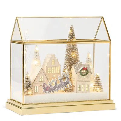 Martha Stewart Led Village Scene Lighted Christmas Tabletop Decor In White