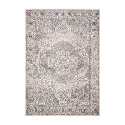 Martha Stewart Leon Medallion Indoor Rectangle Accent Rug In Gray