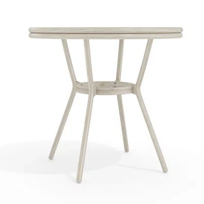 Martha Stewart Lily Pond 31" Round All-weather Patio Bistro Dining Table In Gray