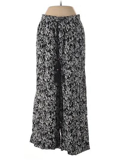Pre-owned Martha Stewart Linen Pants In Black