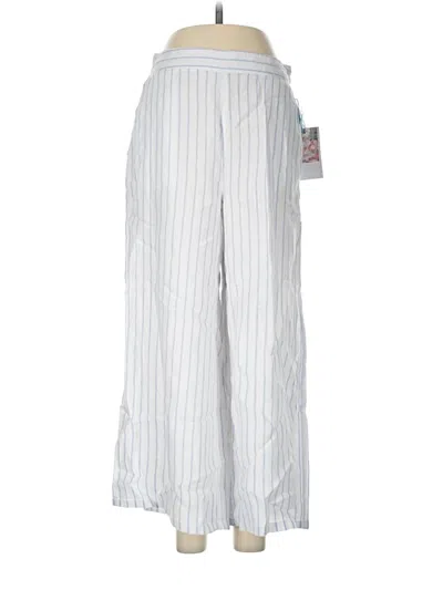Pre-owned Martha Stewart Linen Pants In Silver