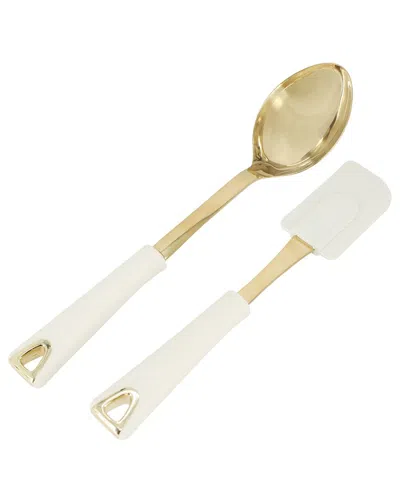 Martha Stewart Lockton 2pc Stainless Steel Kitchen Tool Set In Gold
