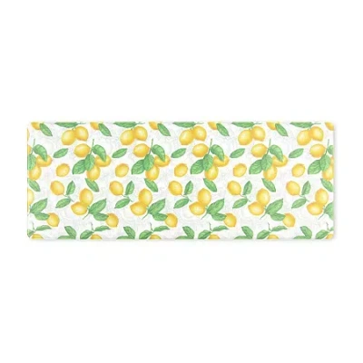 Martha Stewart Lots Of Lemons Floral Indoor Rectangular Kitchen Mat In Multi
