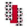 Martha Stewart Love Check 3-pc. Kitchen Towel Set In Multi
