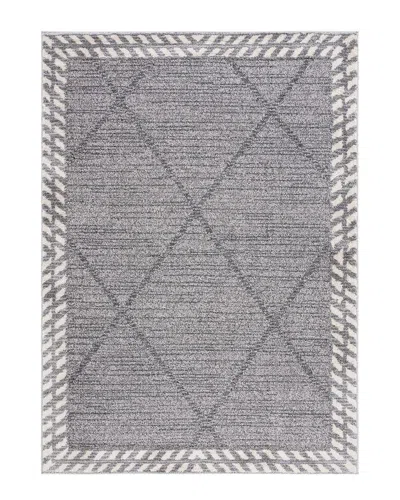 Martha Stewart Lucia Shag Polypropylene Rug In Grey