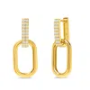 Martha Stewart Luna Gold Drop Earrings With Crystals In Gold