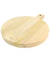 Martha Stewart Mango Wood Round Charcuterie Serving Board In Brown