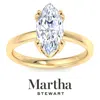 Martha Stewart Marquise Shape Lab Grown Diamond Solitaire Ring, Diamond Engagement Ring In 14 Karat Gold In Gold
