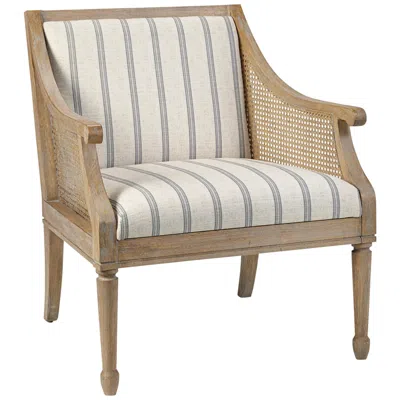 Martha Stewart Marth Stewart Isla Beige Fabric Accent Armchair In Brown