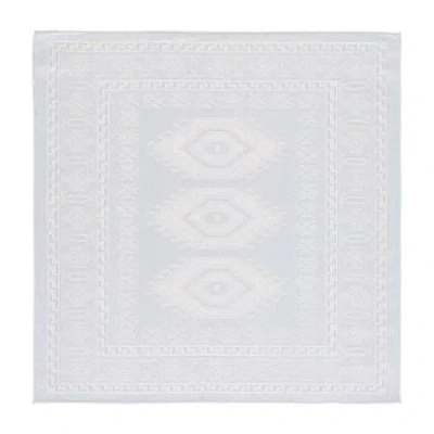 Martha Stewart Meera Medallion Washable 6'7" X 6'7" Outdoor Square Area Rug" In Blue