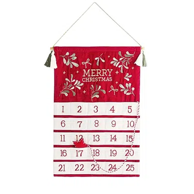Martha Stewart Merry Christmas Advent Christmas Advent Calendar In Red
