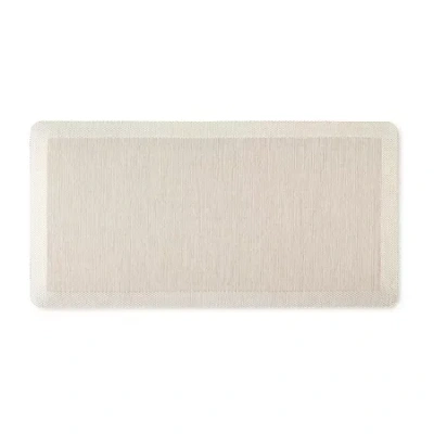 Martha Stewart Mira Air Solid Indoor Rectangular Kitchen Mat In Sand