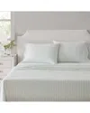 Martha Stewart Ms Core Ditsy Vine Cotton Percale Sheet Set In Green
