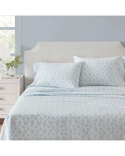 MARTHA STEWART MARTHA STEWART MS CORE FLORAL COTTON PERCALE SHEET SET