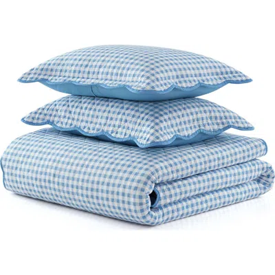 Martha Stewart Olivia Gingham Cotton Percale Quilt Set