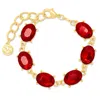 Martha Stewart Oval Crystal Statement Bracelet, Red In Pattern