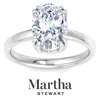 Martha Stewart Oval Shape Lab Grown Diamond Solitaire Ring, Diamond Engagement Ring In 14 Karat Gold In Metallic