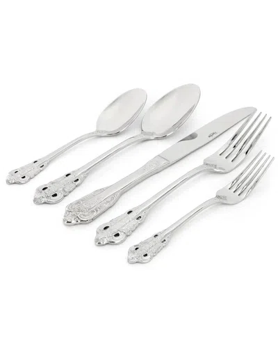 Martha Stewart Perrine 20pc Stainless Steel Flatware Set In Silver
