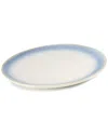 Martha Stewart Perry Street 13.6in Oval Stoneware Serving Platter In Blue