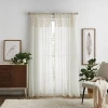 Martha Stewart Piece Macrame Rod Pocket Embellished Light-filtering Set Of 2 Curtain Panel In White