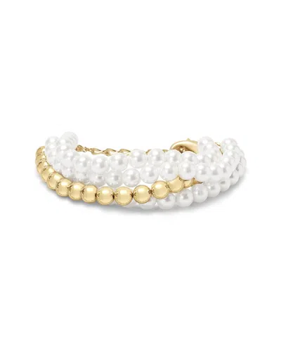 Martha Stewart Plated 9mm Pearl Bracelet