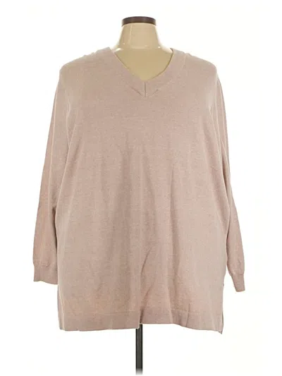 Pre-owned Martha Stewart Pullover Sweater In Tan