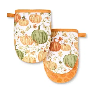 Martha Stewart Pumpkin 2-pc. Oven Mitt Set In Multi