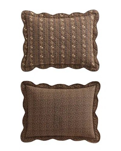 Martha Stewart Raimonda Cotton Quilt Set In Brown