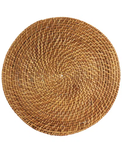 Martha Stewart Rattan Circular Placemat In Brown