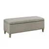 Martha Stewart Rectangular Soft Close Storage Bench In Gray