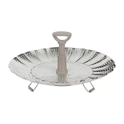 Martha Stewart Richburn 10.6" Folding Steamer In Silver