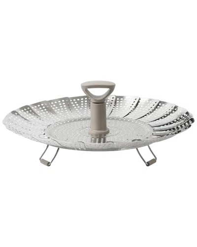 Martha Stewart Richburn Stainless Steel Telescopic Folding Steamer Insert With Handle In Gray