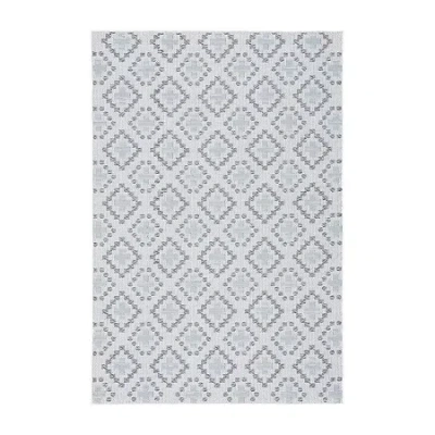 Martha Stewart Robin Geometric Outdoor Rectangular Area Rug In Gray